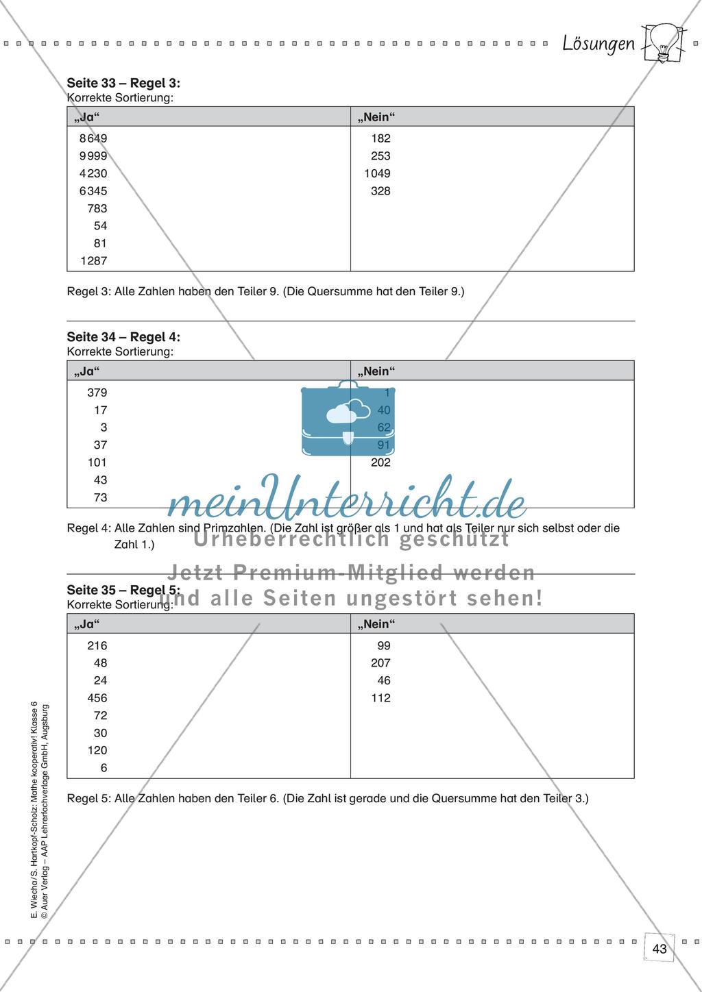 Mathe kooperativ Klasse 6: Leitidee Zahl Preview 45