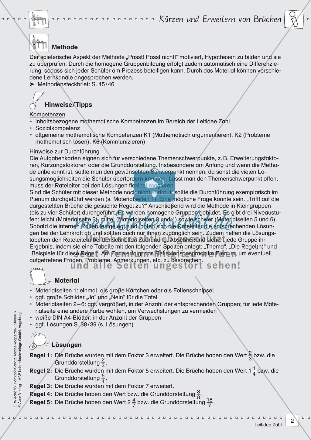 Mathe kooperativ Klasse 6: Leitidee Zahl Preview 4