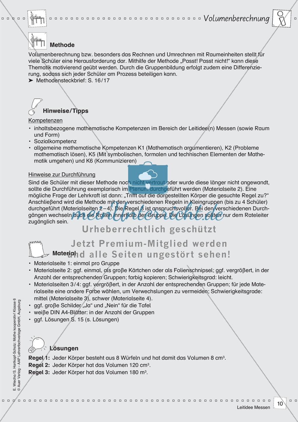 Mathe kooperativ Klasse 6: Leitidee Messen Preview 12