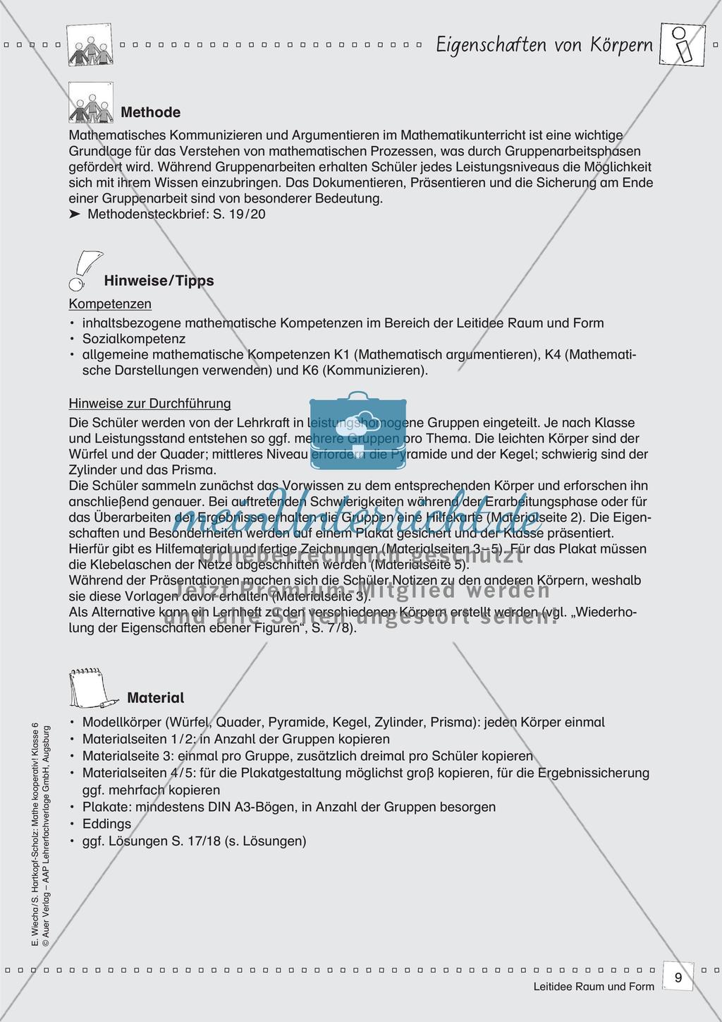 Mathe kooperativ Klasse 6: Leitidee Raum und Form Preview 11
