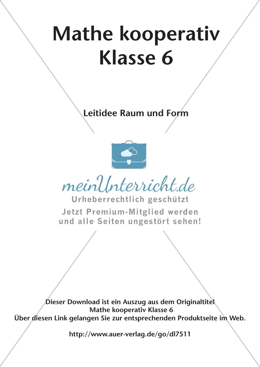 Mathe kooperativ Klasse 6: Leitidee Raum und Form Preview 2