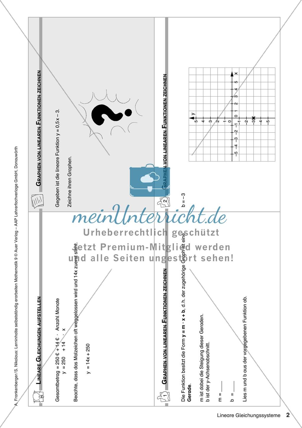 Lerninhalte selbstständig erarbeiten Thema Lineare Gleichungssysteme Preview 4