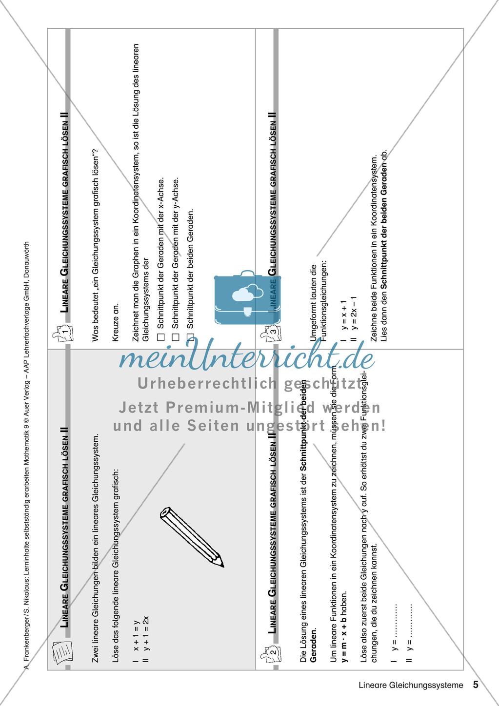 Lerninhalte selbstständig erarbeiten Thema Lineare Gleichungssysteme Preview 7