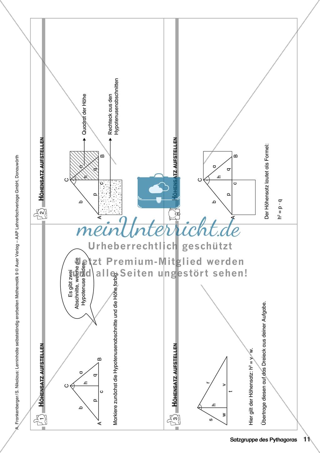 Lerninhalte selbstständig erarbeiten Thema Satzgruppe des Pythagoras Preview 13