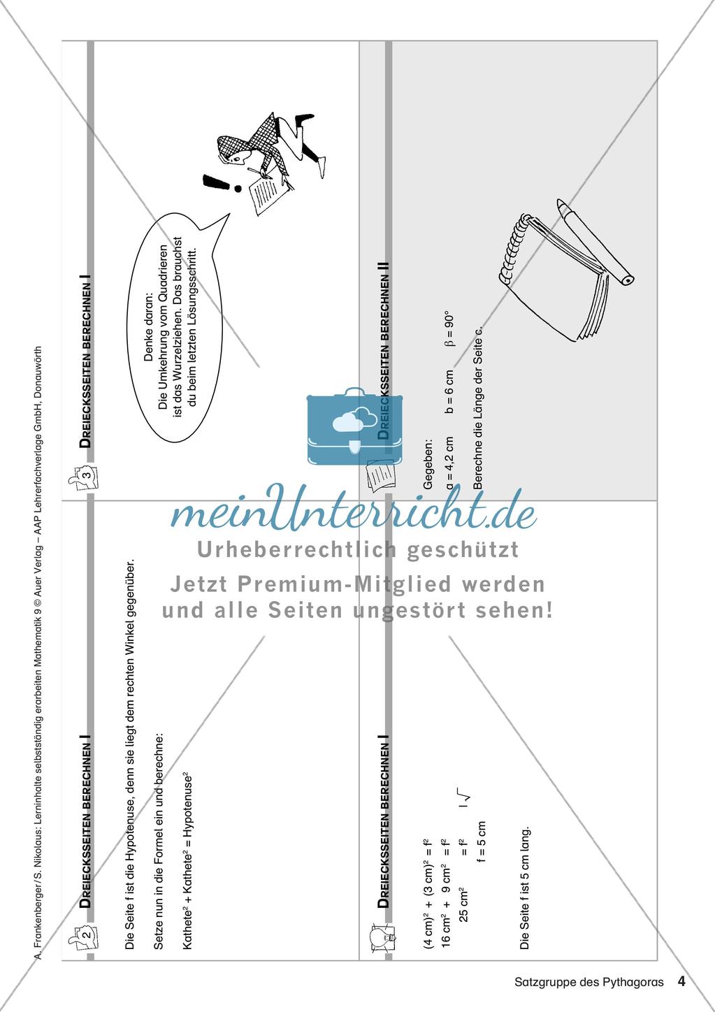 Lerninhalte selbstständig erarbeiten Thema Satzgruppe des Pythagoras Preview 6