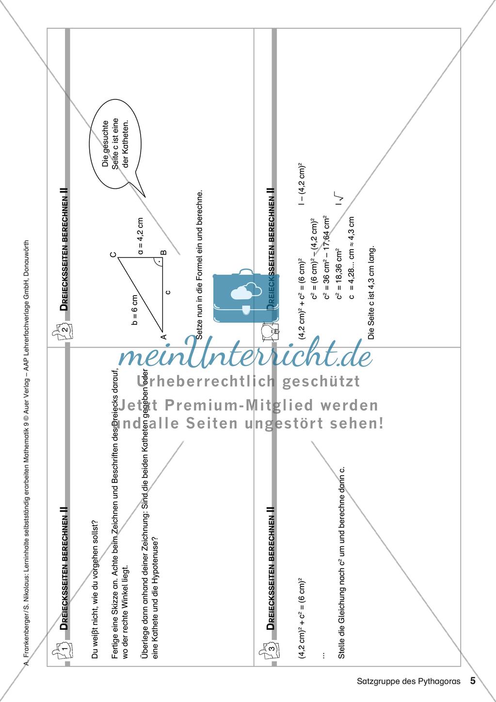 Lerninhalte selbstständig erarbeiten Thema Satzgruppe des Pythagoras Preview 7