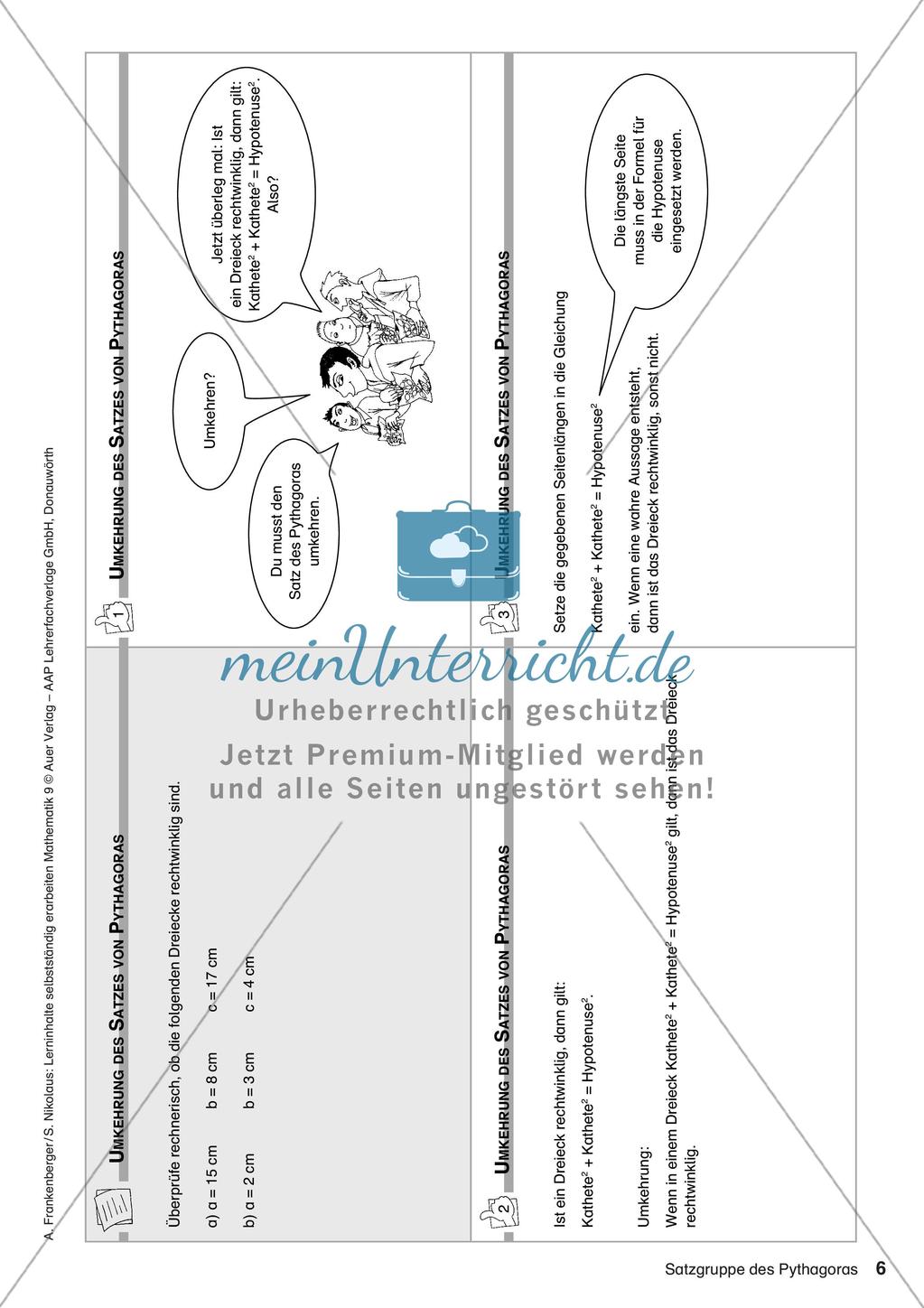 Lerninhalte selbstständig erarbeiten Thema Satzgruppe des Pythagoras Preview 8