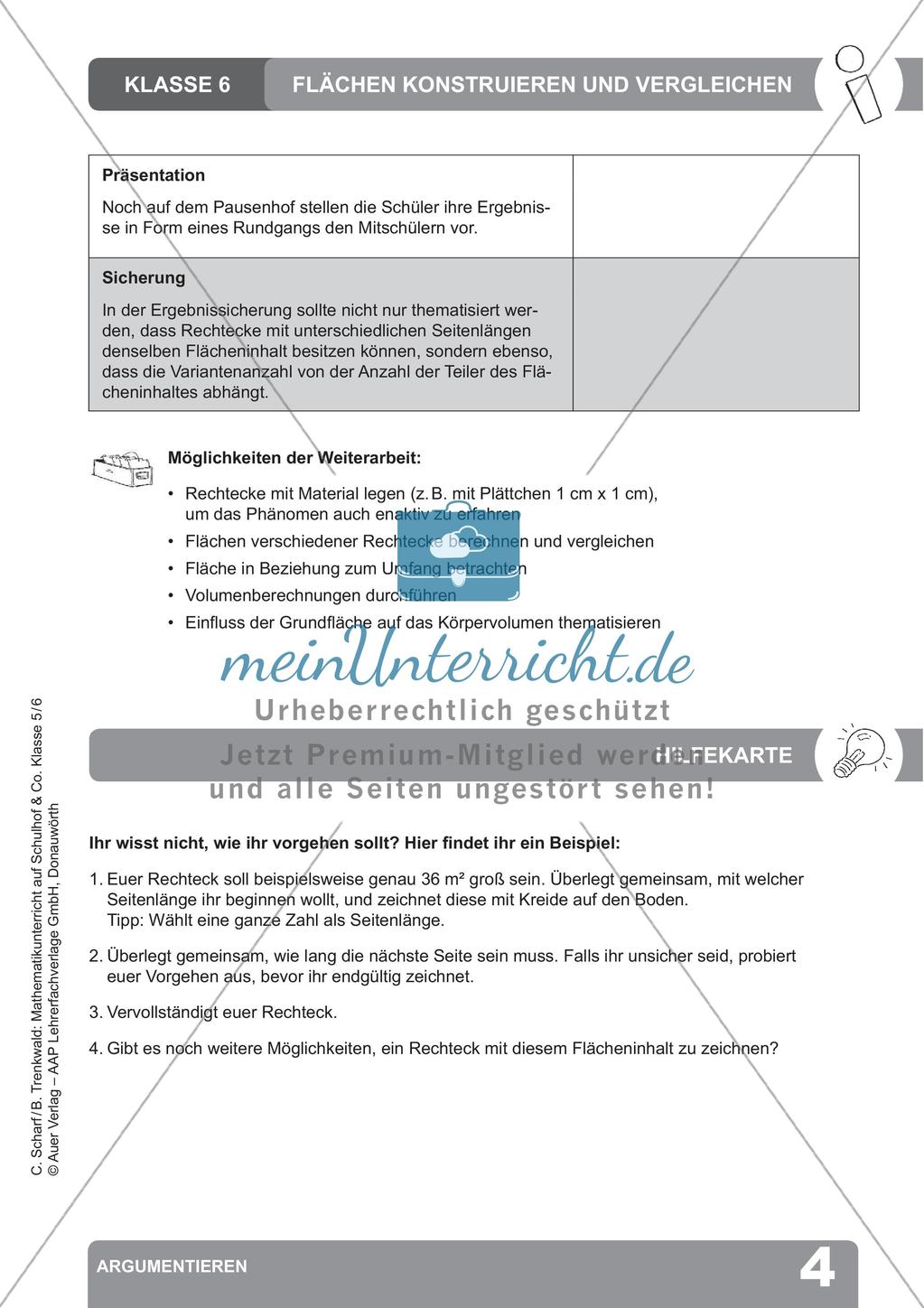 Mathematikunterricht auf dem Schulhof: Argumentieren Preview 6