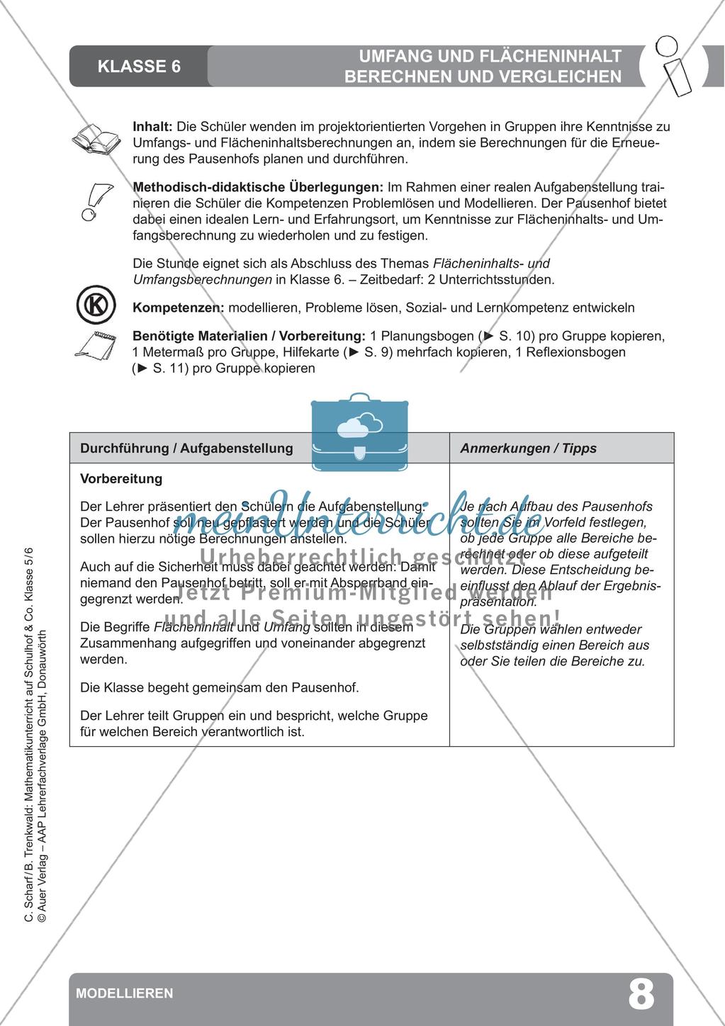 Mathematikunterricht auf dem Schulhof: Modellieren Preview 10