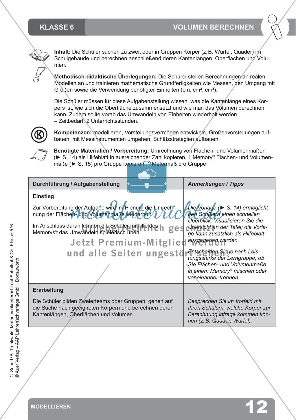Mathematikunterricht auf dem Schulhof: Modellieren Preview 14
