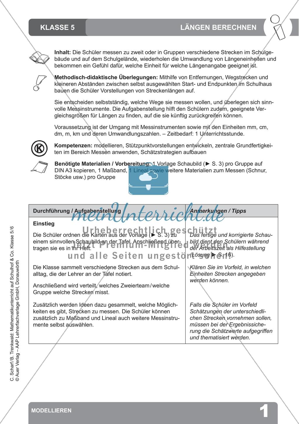 Mathematikunterricht auf dem Schulhof: Modellieren Preview 3