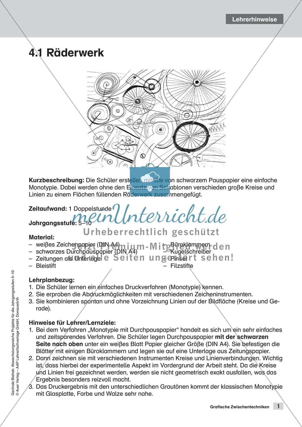 Themengebiet Grafik: Grafische Zwischentechniken Preview 3