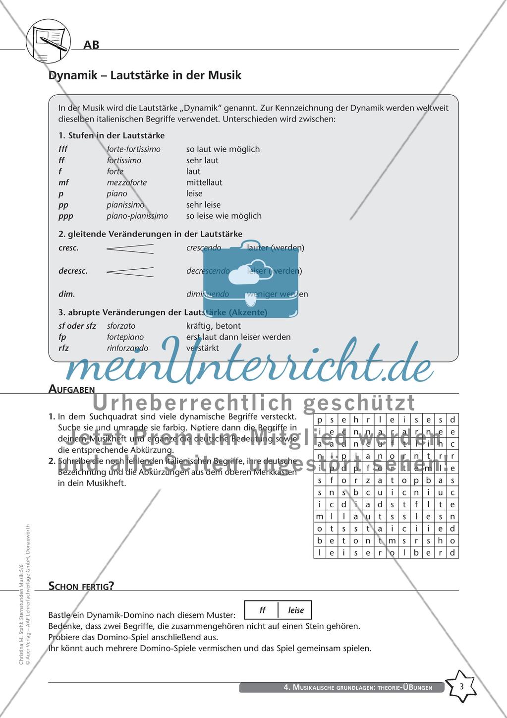 Musikalische Grundlagen: Dynamik und Rhythmik Preview 5