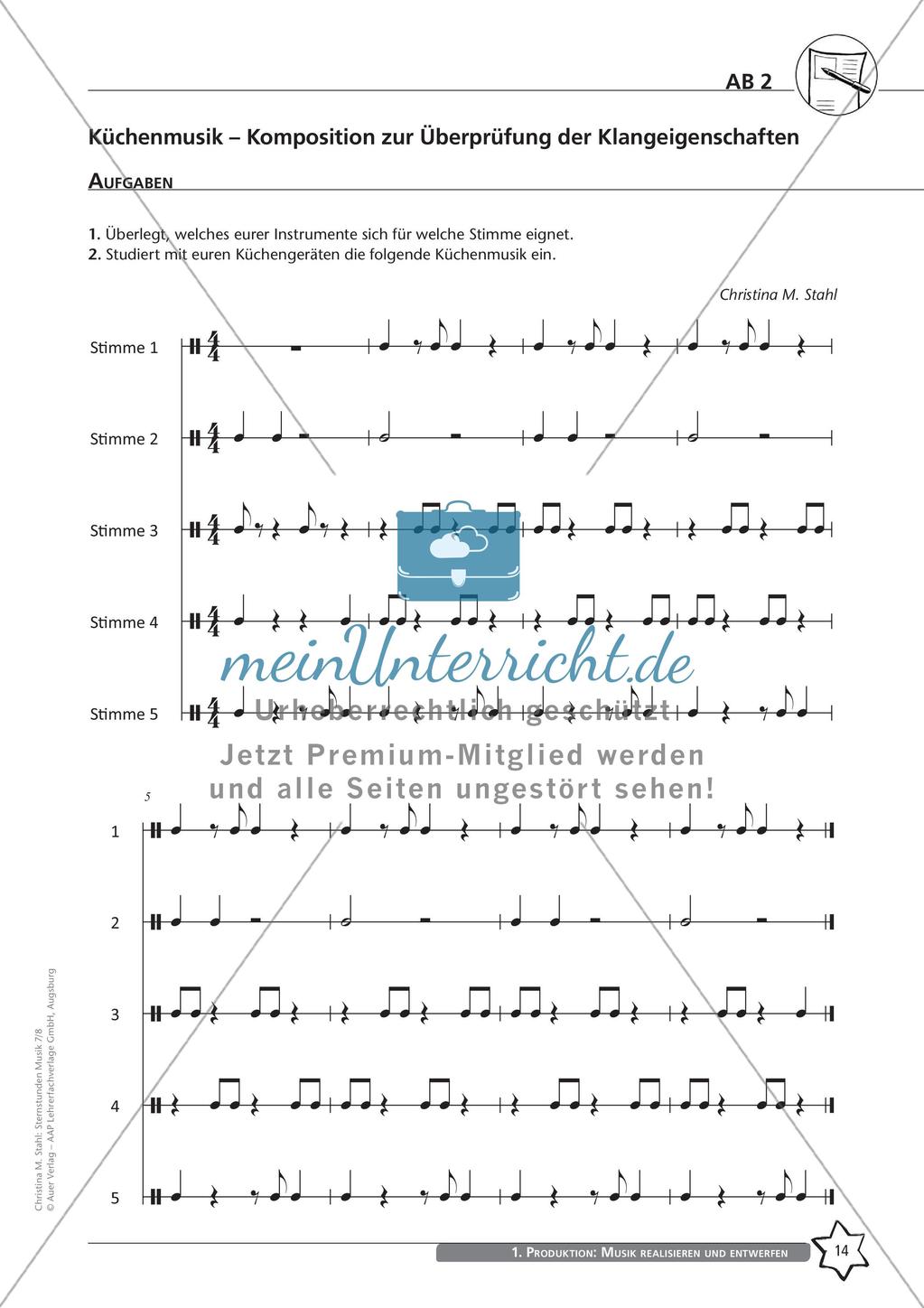 Musik realisieren und entwerfen: Gestaltungselemente und Küchenmusik Preview 16