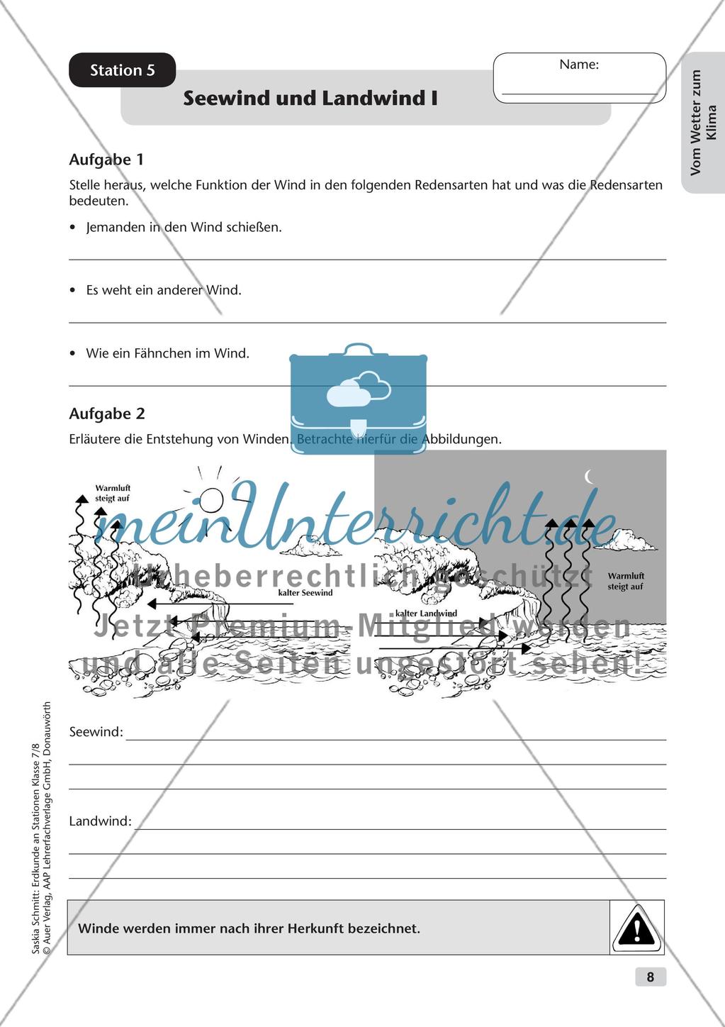 Stationenarbeit: Wetter und Klima Preview 10