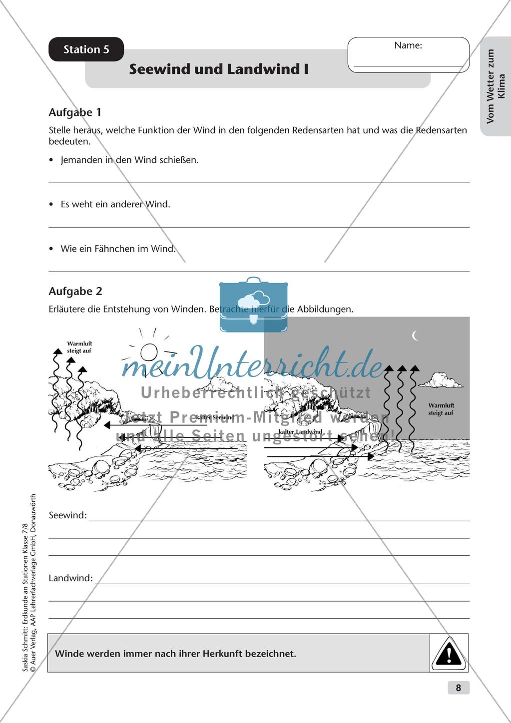 Stationenarbeit: Wetter und Klima Preview 10