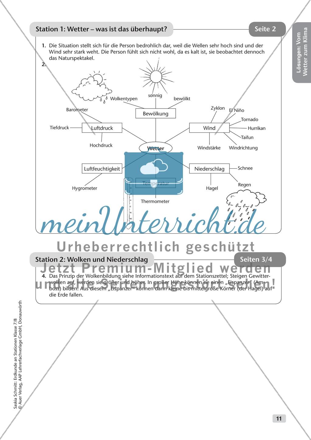 Stationenarbeit: Wetter und Klima Preview 13