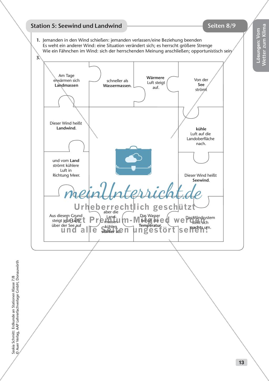 Stationenarbeit: Wetter und Klima Preview 15