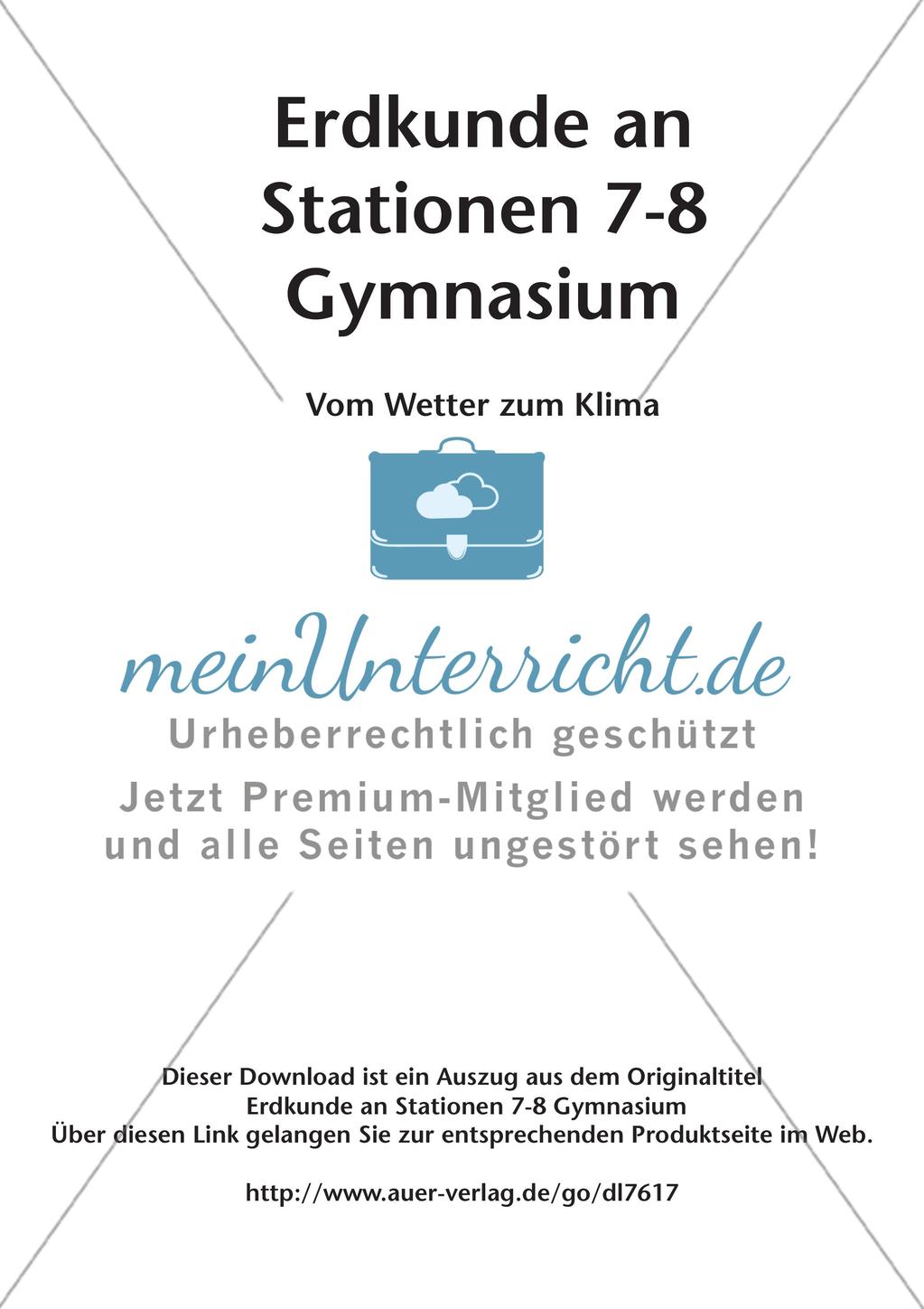 Stationenarbeit: Wetter und Klima Preview 2