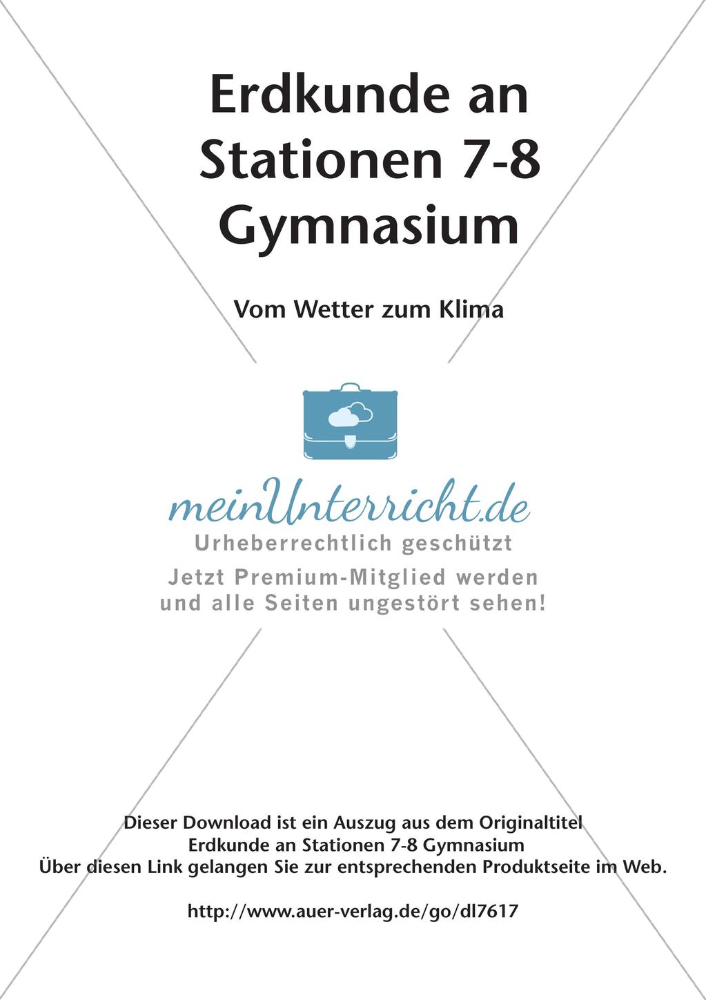 Stationenarbeit: Wetter und Klima Preview 2