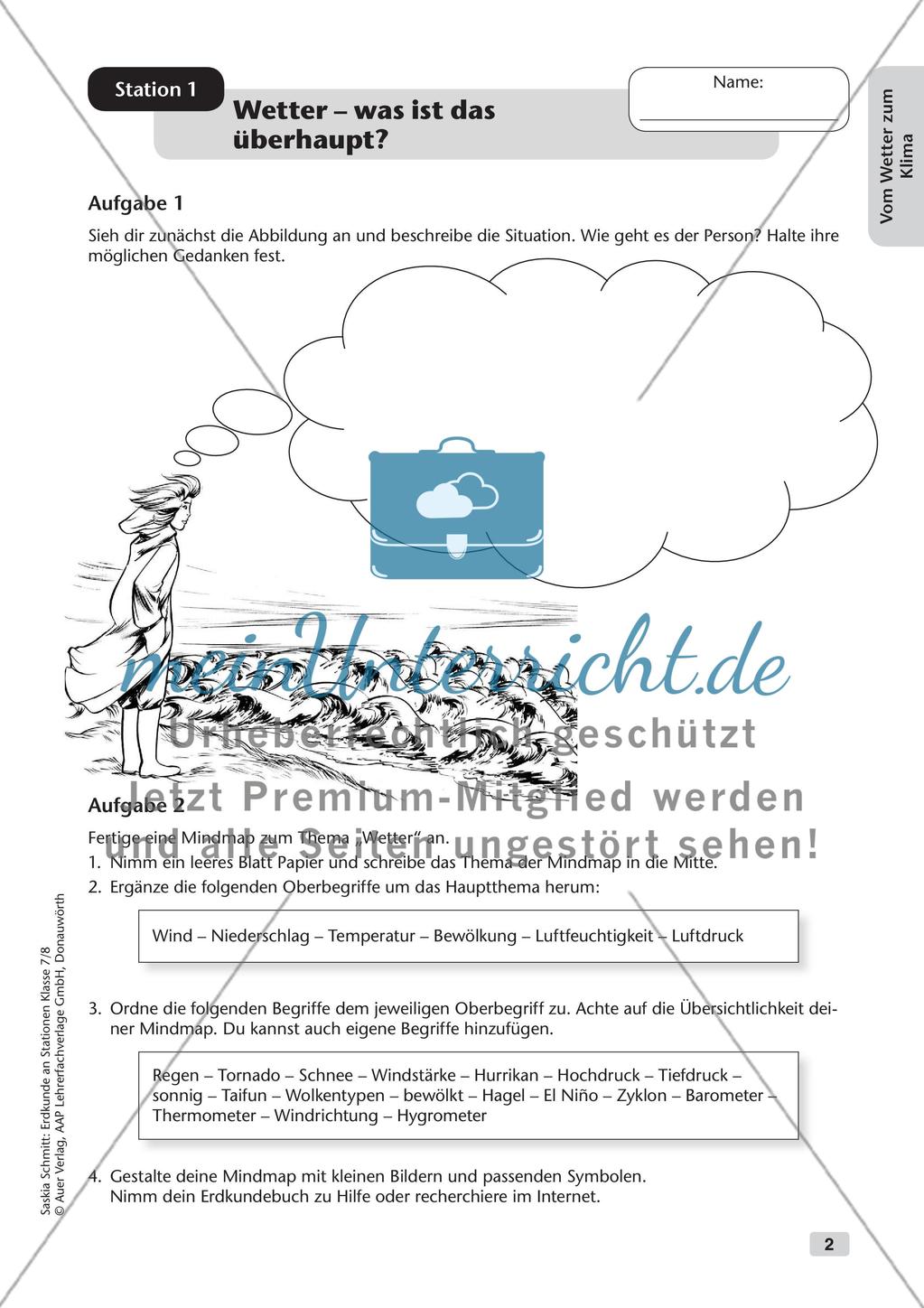 Stationenarbeit: Wetter und Klima Preview 4