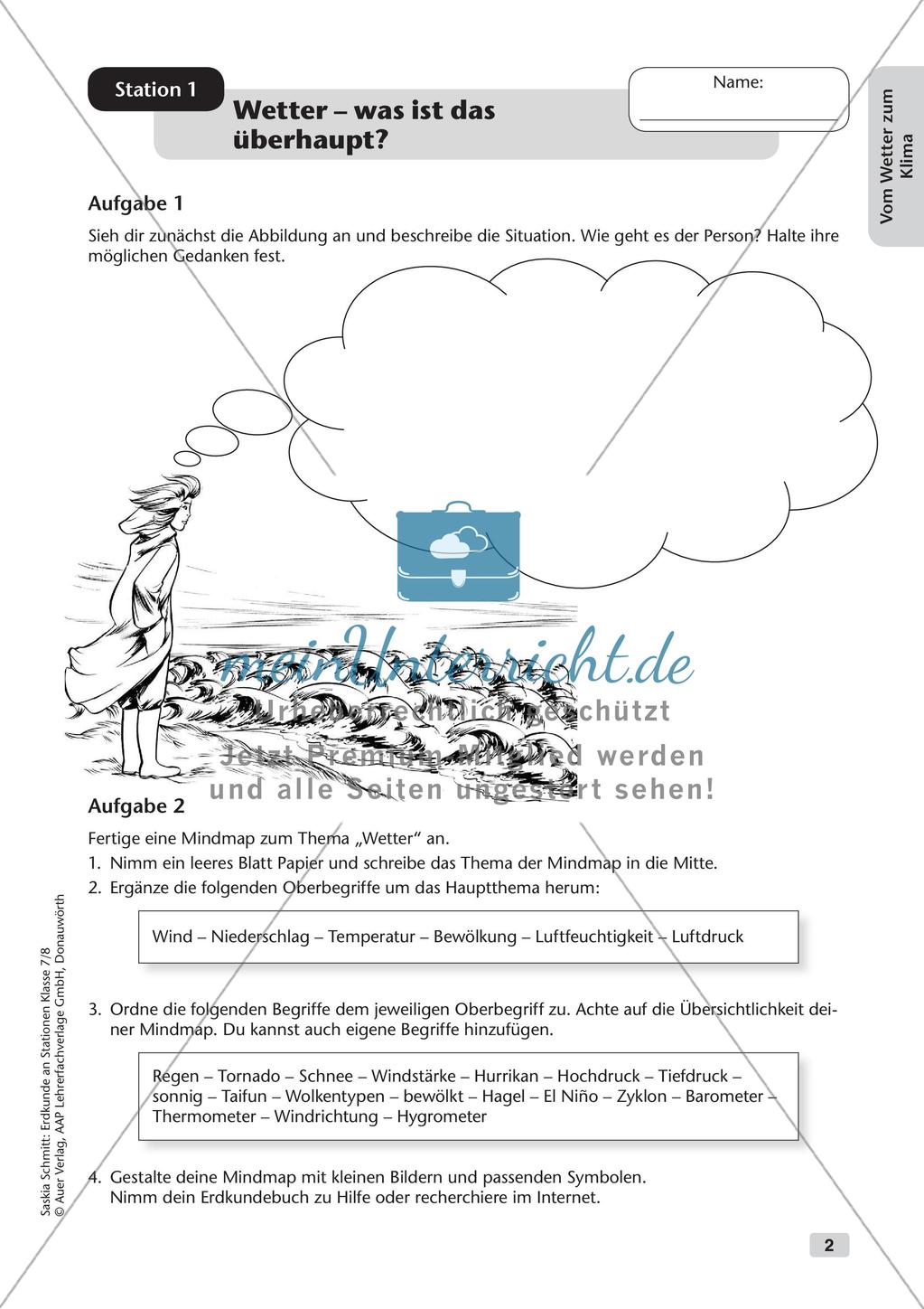 Stationenarbeit: Wetter und Klima Preview 4
