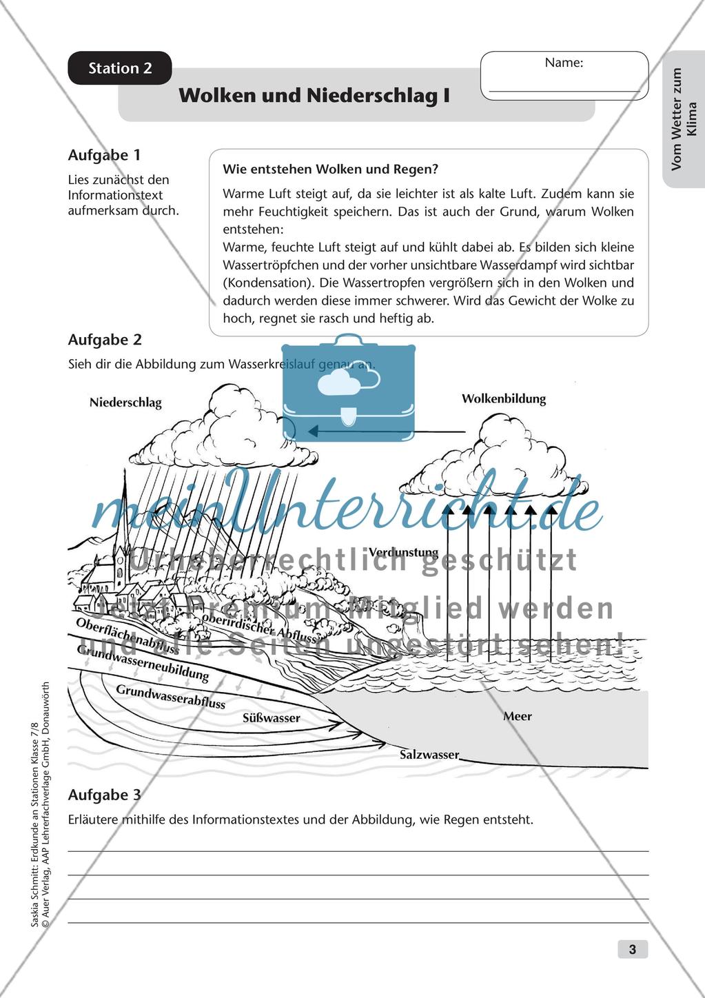Stationenarbeit: Wetter und Klima Preview 5