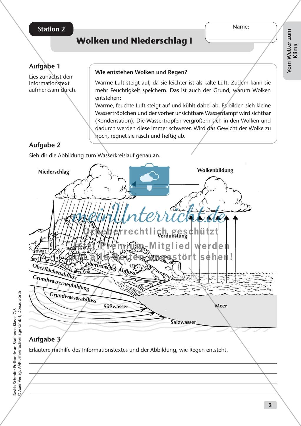 Stationenarbeit: Wetter und Klima Preview 5