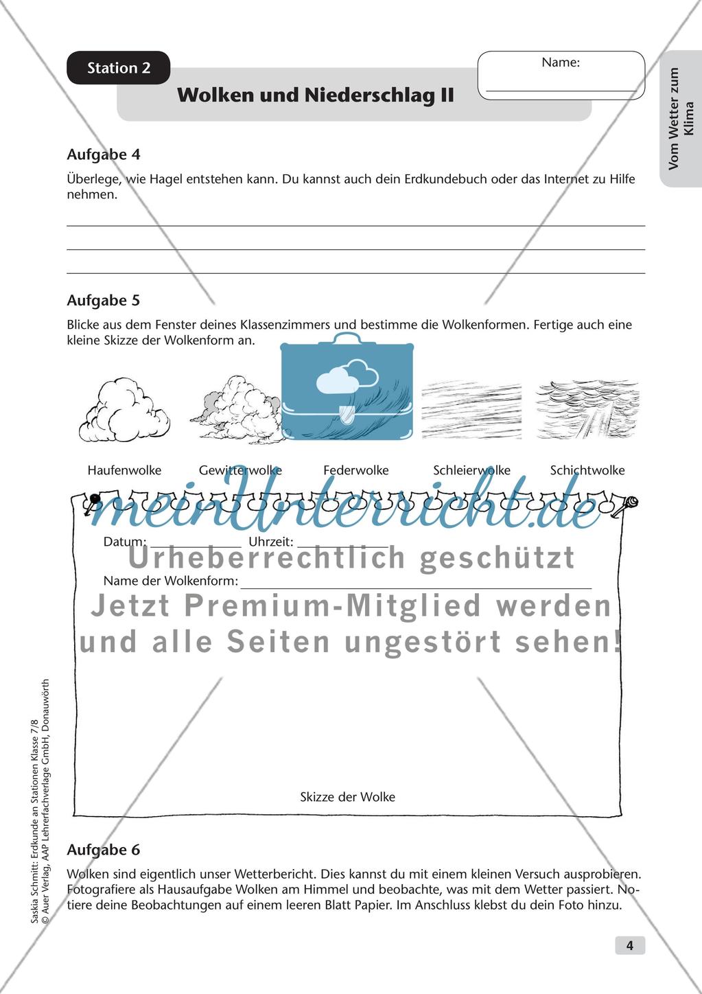 Stationenarbeit: Wetter und Klima Preview 6