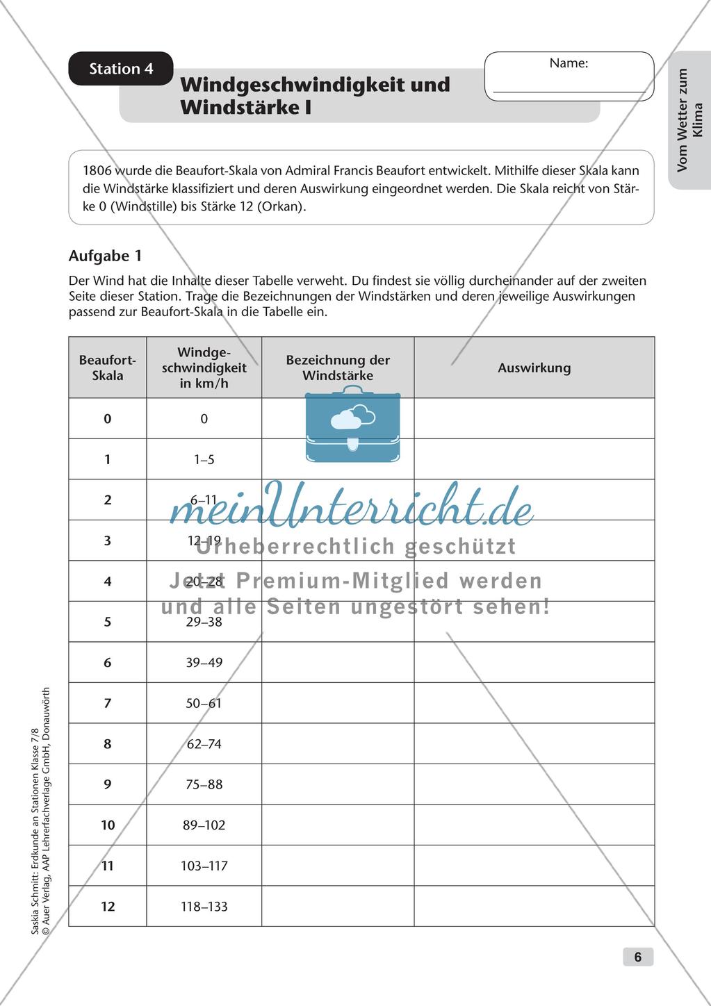 Stationenarbeit: Wetter und Klima Preview 8