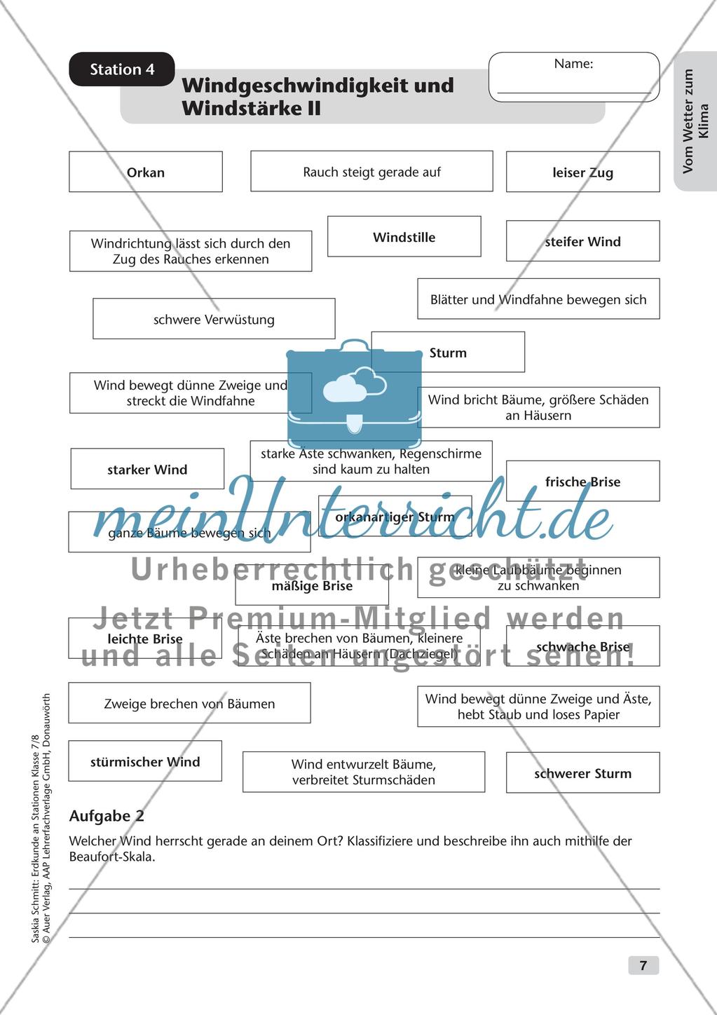 Stationenarbeit: Wetter und Klima Preview 9