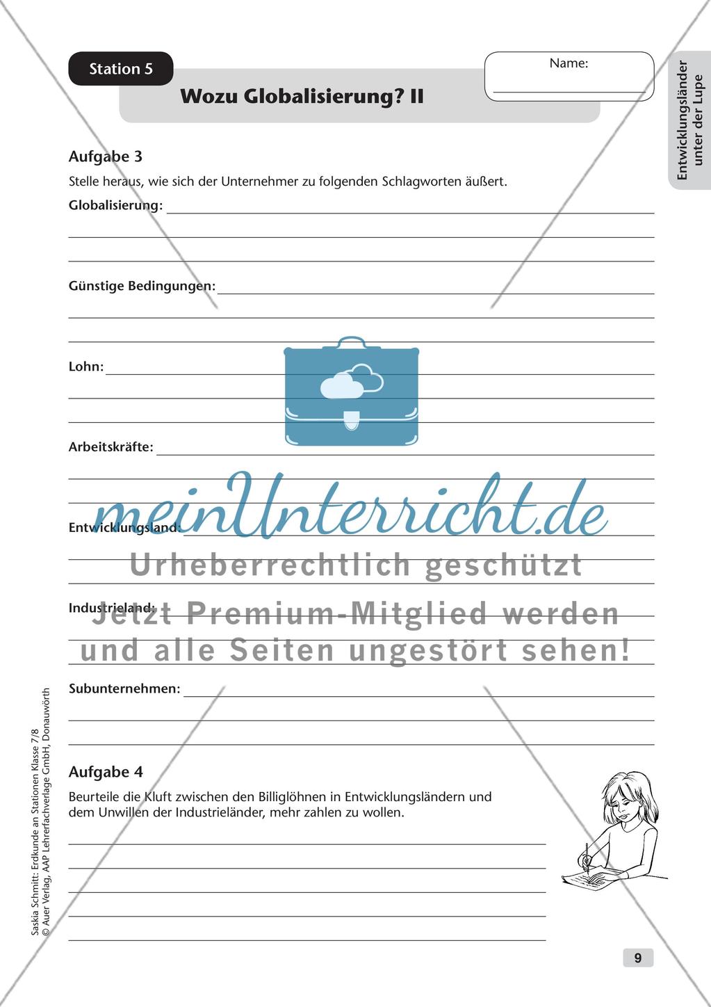 Stationenarbeit: Entwicklungsländer und Globalisierung Preview 11