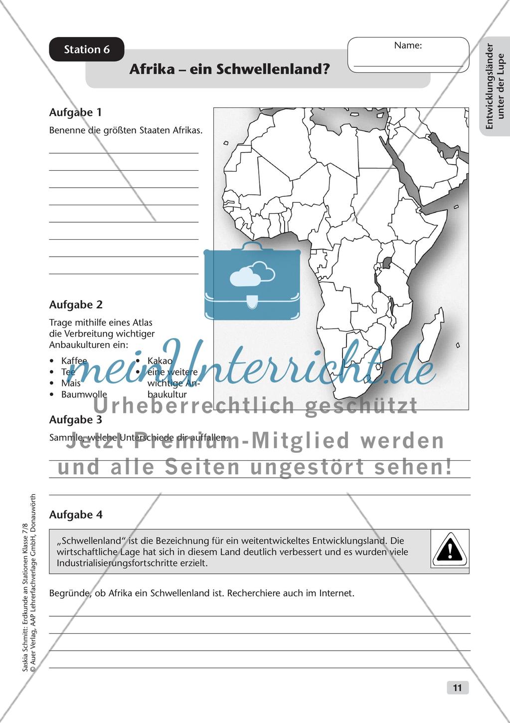 Stationenarbeit: Entwicklungsländer und Globalisierung Preview 13
