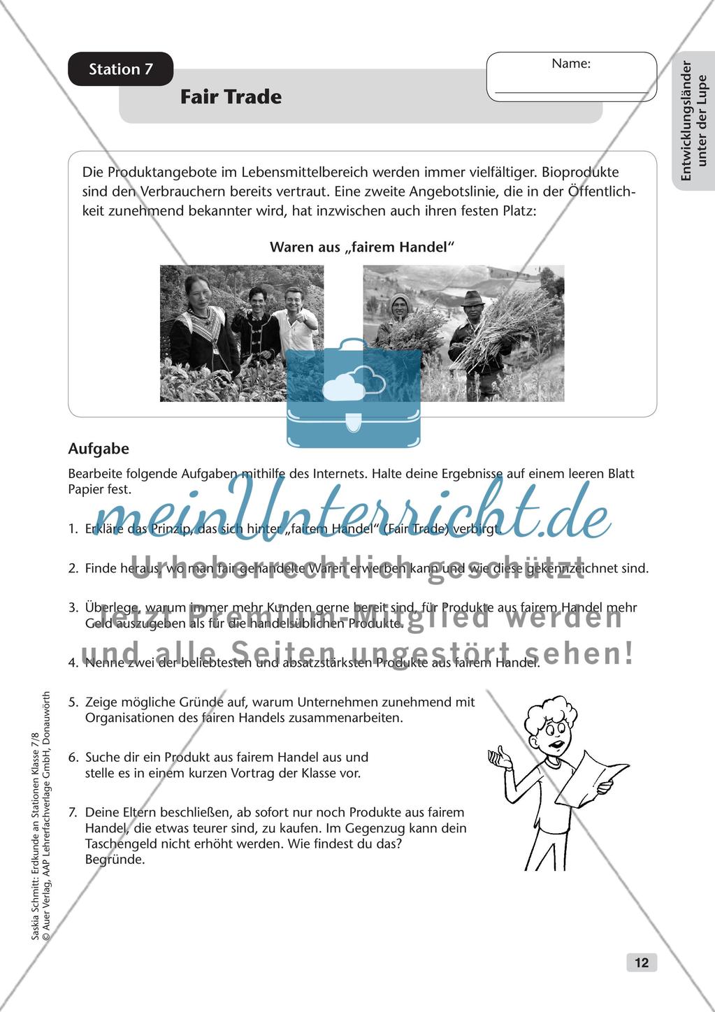 Stationenarbeit: Entwicklungsländer und Globalisierung Preview 14