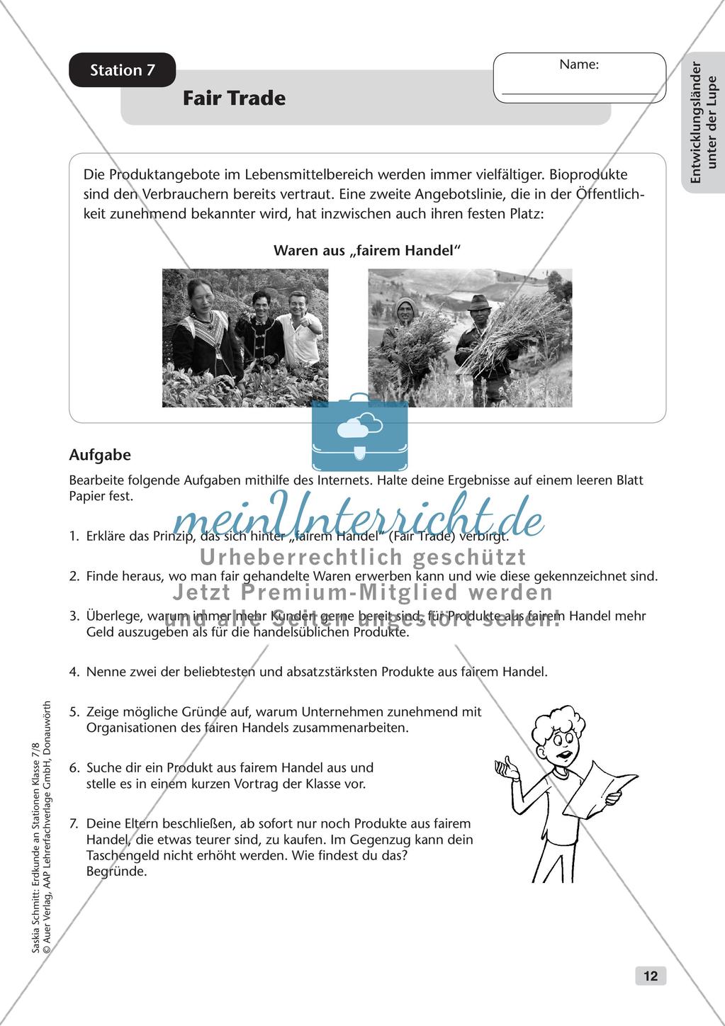 Stationenarbeit: Entwicklungsländer und Globalisierung Preview 14