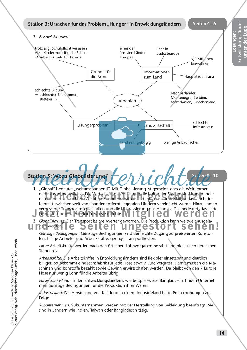 Stationenarbeit: Entwicklungsländer und Globalisierung Preview 16
