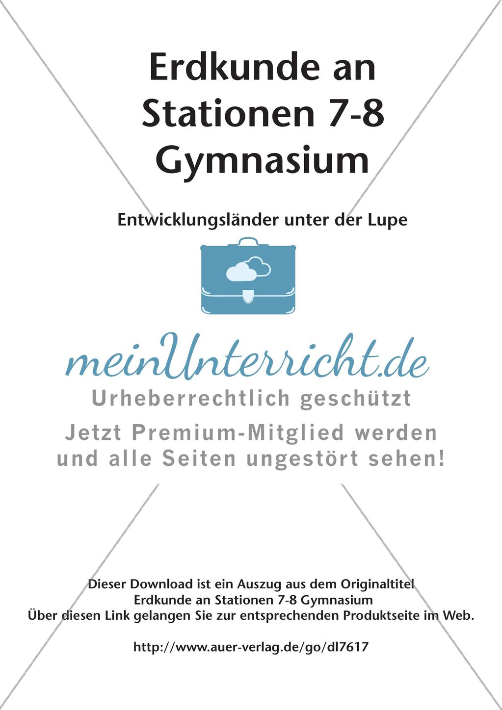 Stationenarbeit: Entwicklungsländer und Globalisierung Preview 2