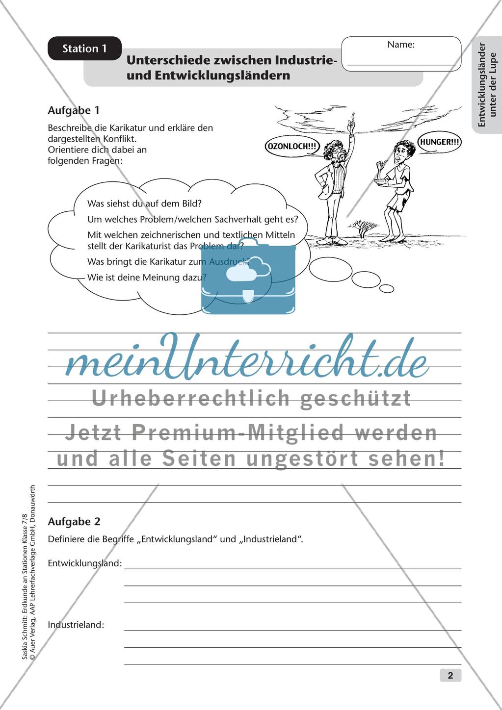 Stationenarbeit: Entwicklungsländer und Globalisierung Preview 4