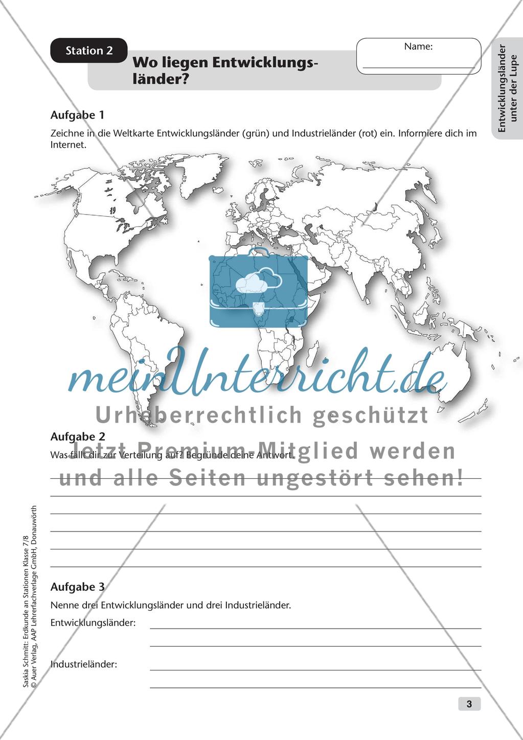 Stationenarbeit: Entwicklungsländer und Globalisierung Preview 5