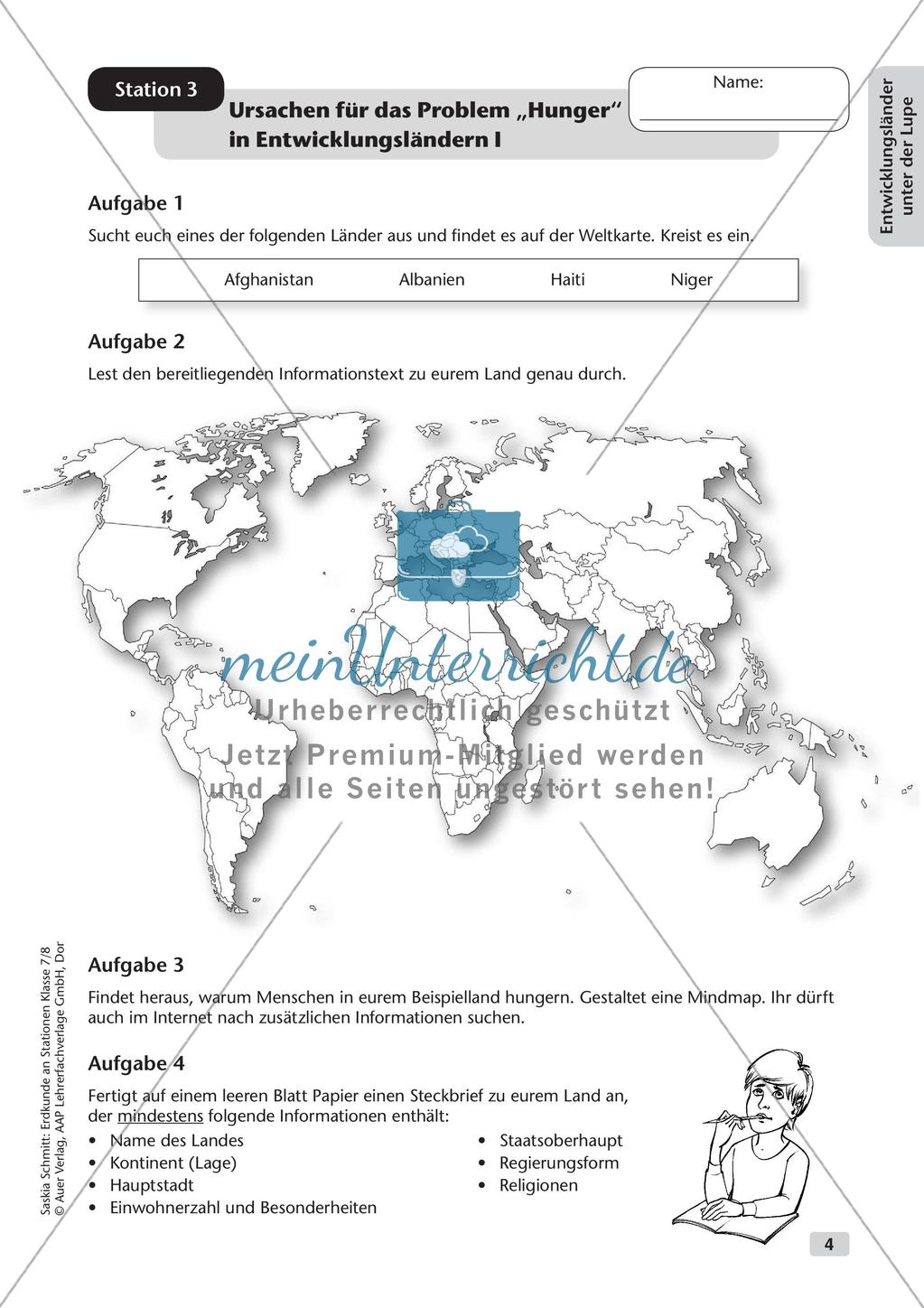 Stationenarbeit: Entwicklungsländer und Globalisierung Preview 6