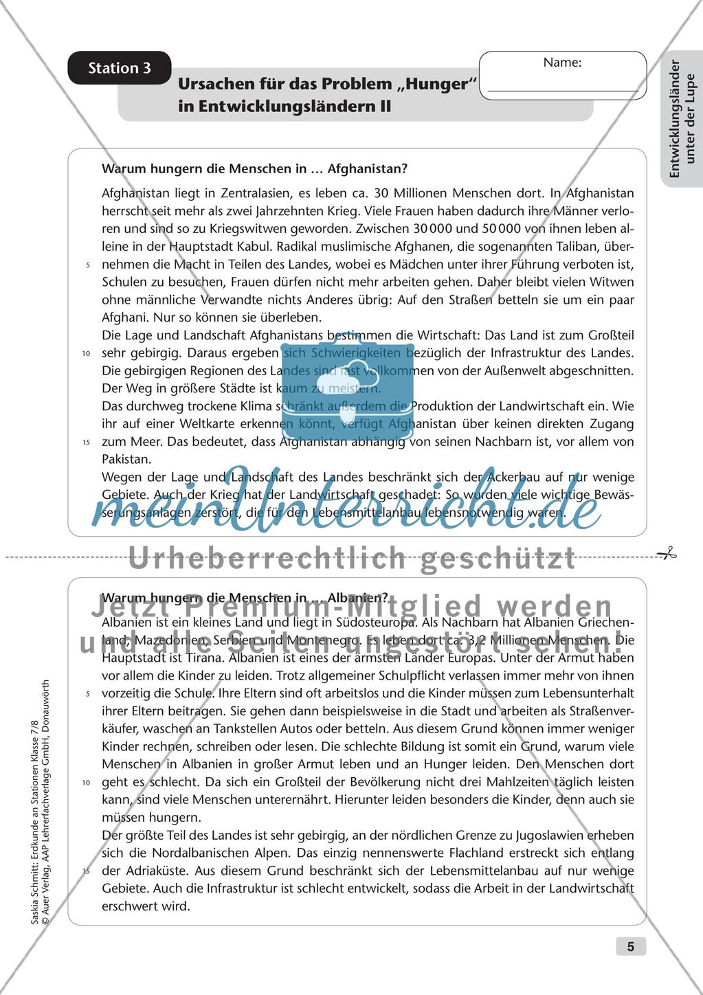 Stationenarbeit: Entwicklungsländer und Globalisierung Preview 7