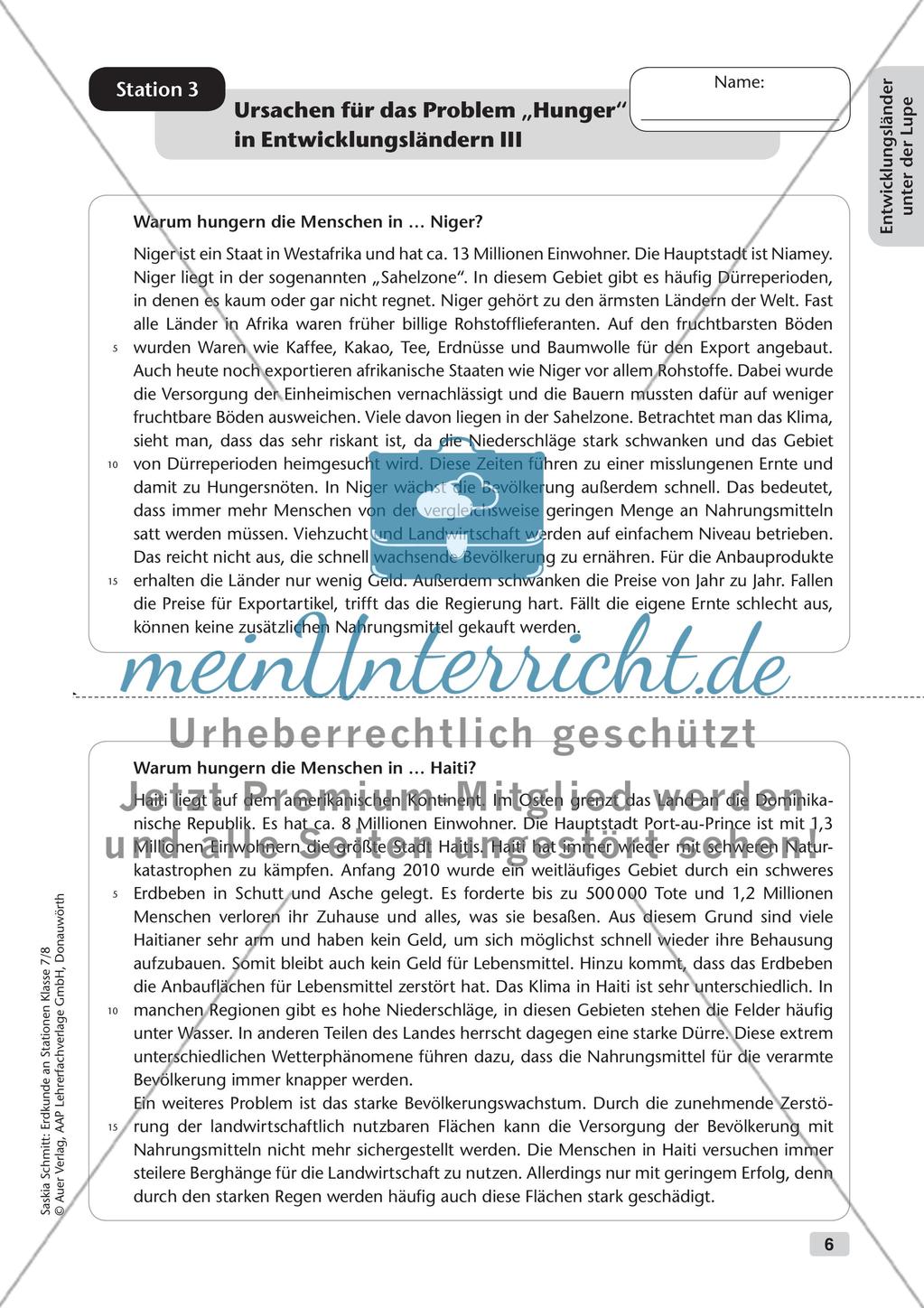 Stationenarbeit: Entwicklungsländer und Globalisierung Preview 8