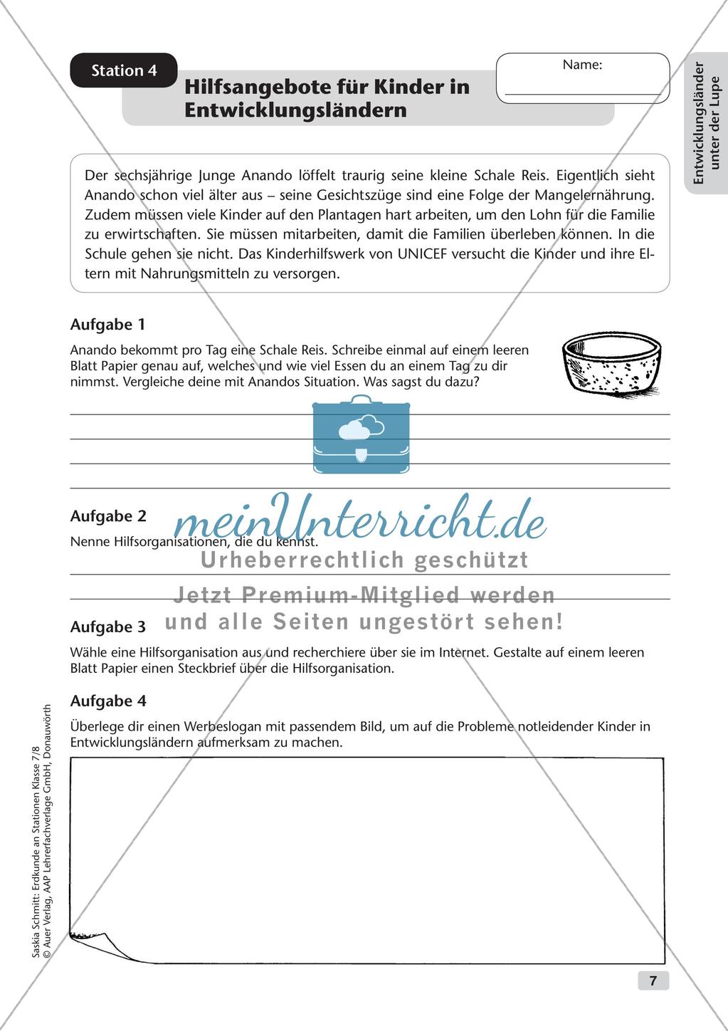 Stationenarbeit: Entwicklungsländer und Globalisierung Preview 9
