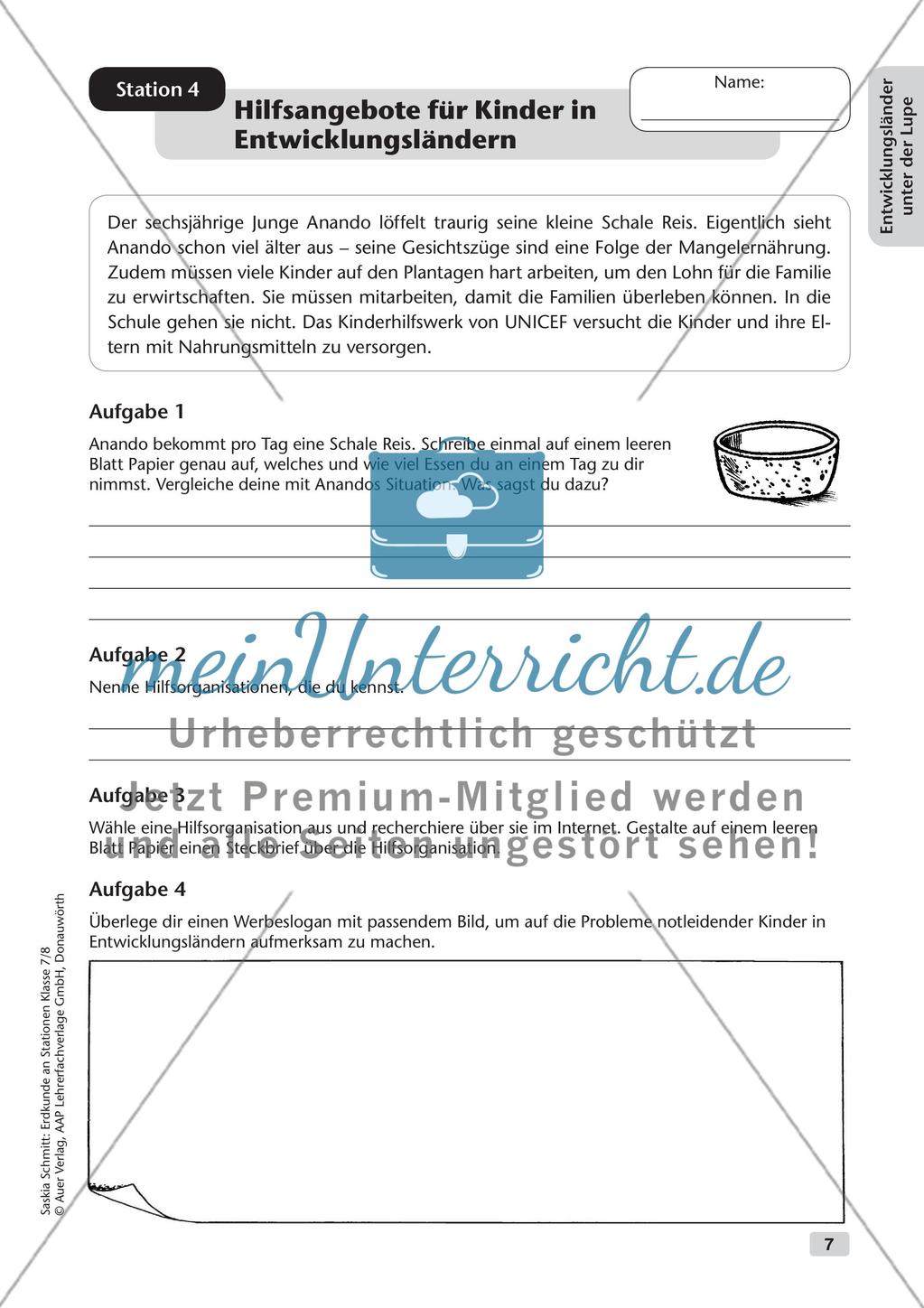 Stationenarbeit: Entwicklungsländer und Globalisierung Preview 9