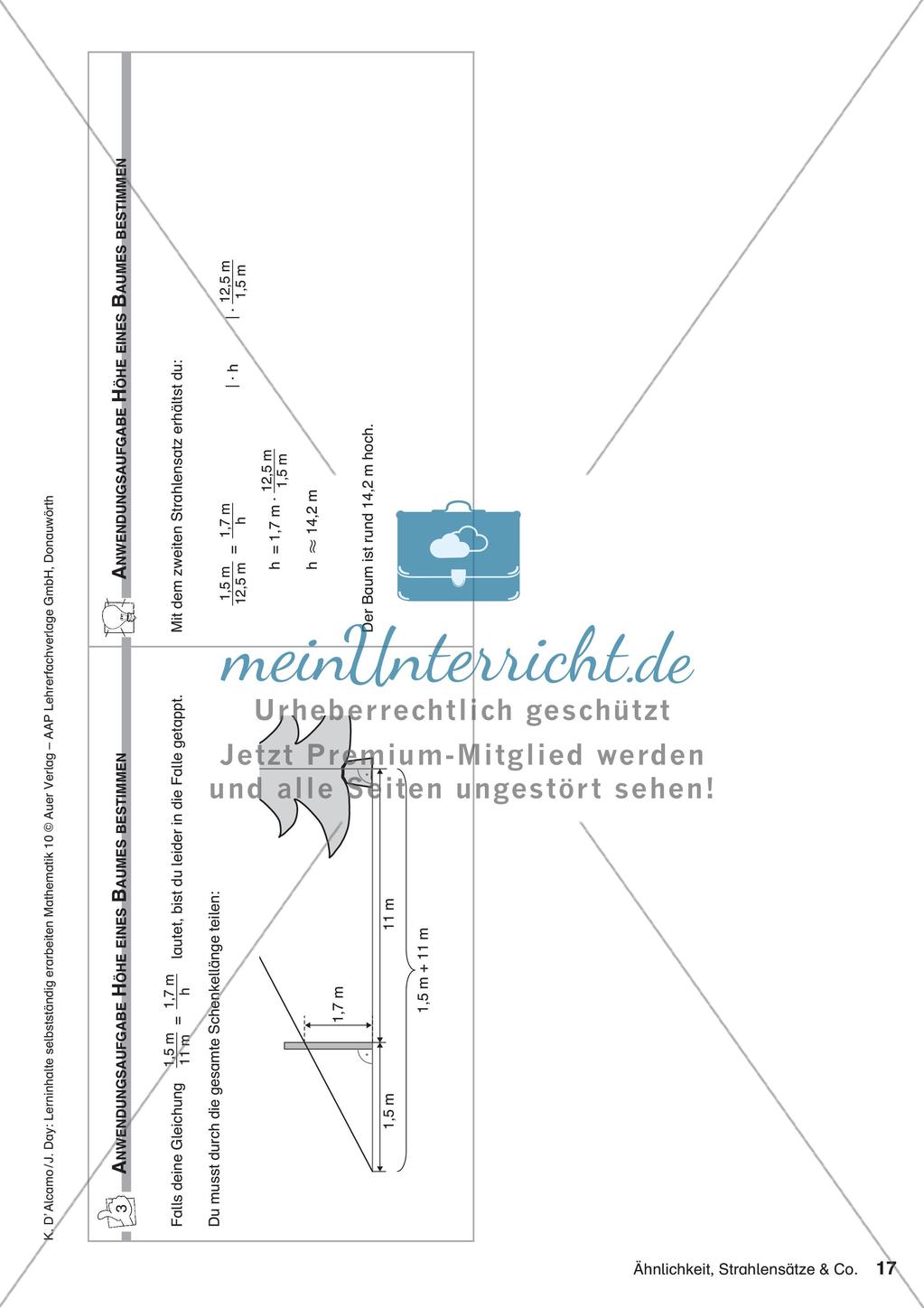 Lerninhalte selbstständig erarbeiten: Ähnlichkeit und Strahlensätze Preview 19