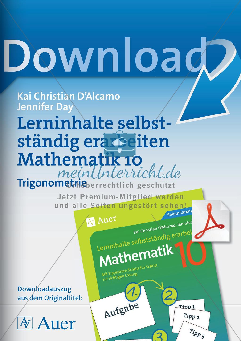 Lerninhalte selbstständig erarbeiten: Trigonometrie Preview 1