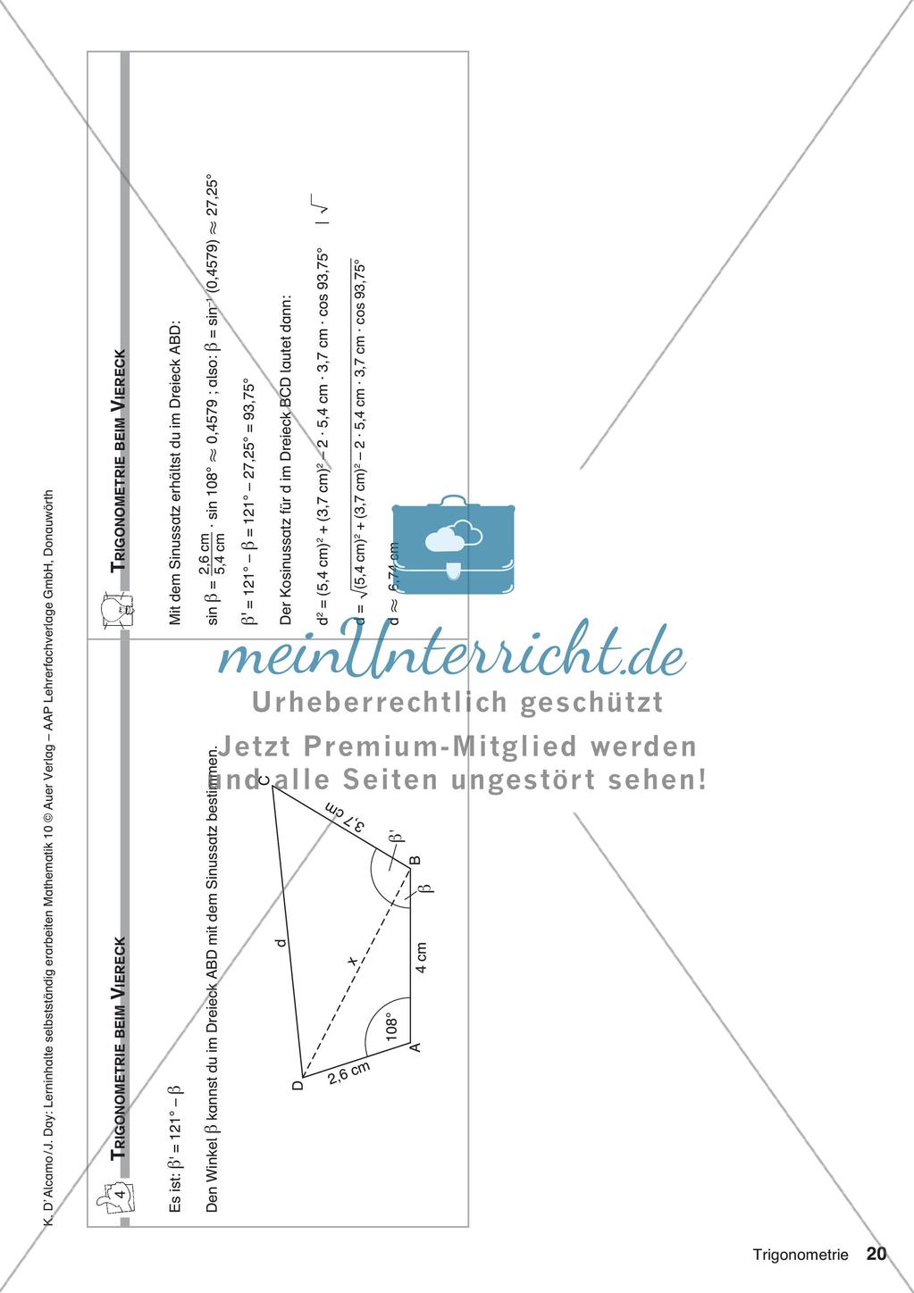 Lerninhalte selbstständig erarbeiten: Trigonometrie Preview 22