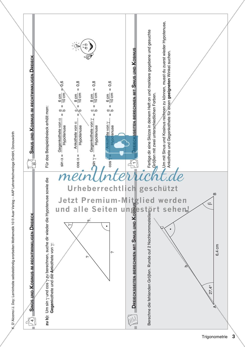 Lerninhalte selbstständig erarbeiten: Trigonometrie Preview 5