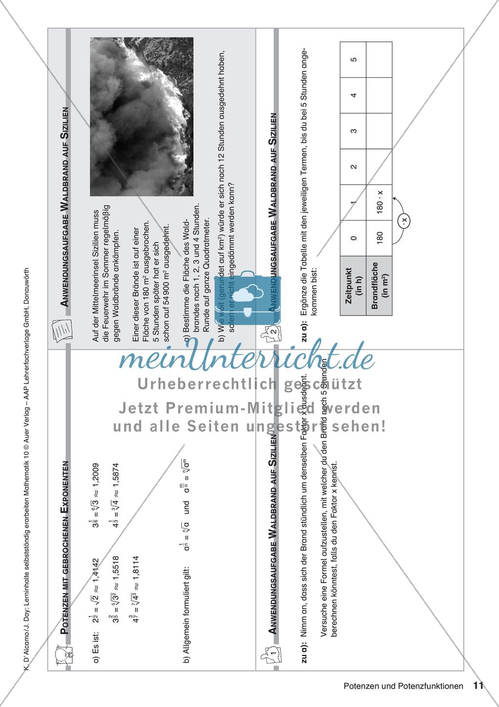 Lerninhalte selbstständig erarbeiten: Potenzen und Potenzfunktionen Preview 13