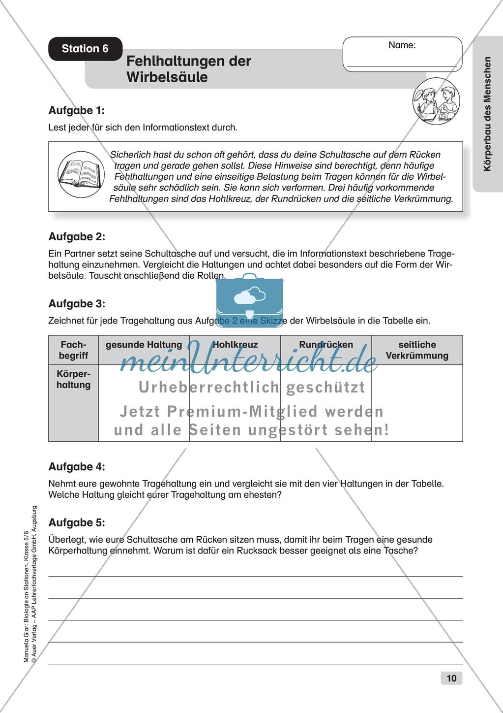 Stationsarbeit zum Thema
